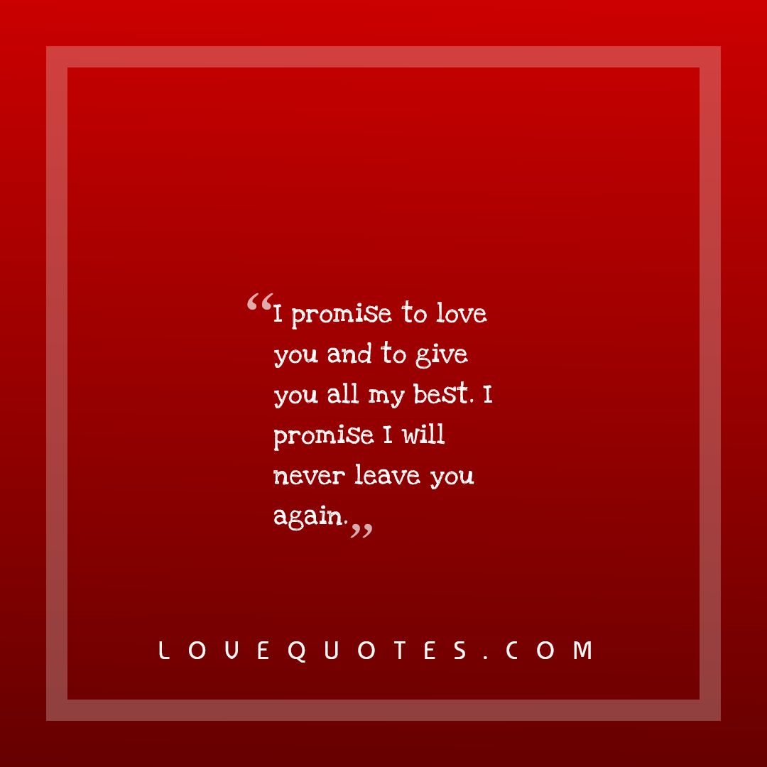 Promise To Love You