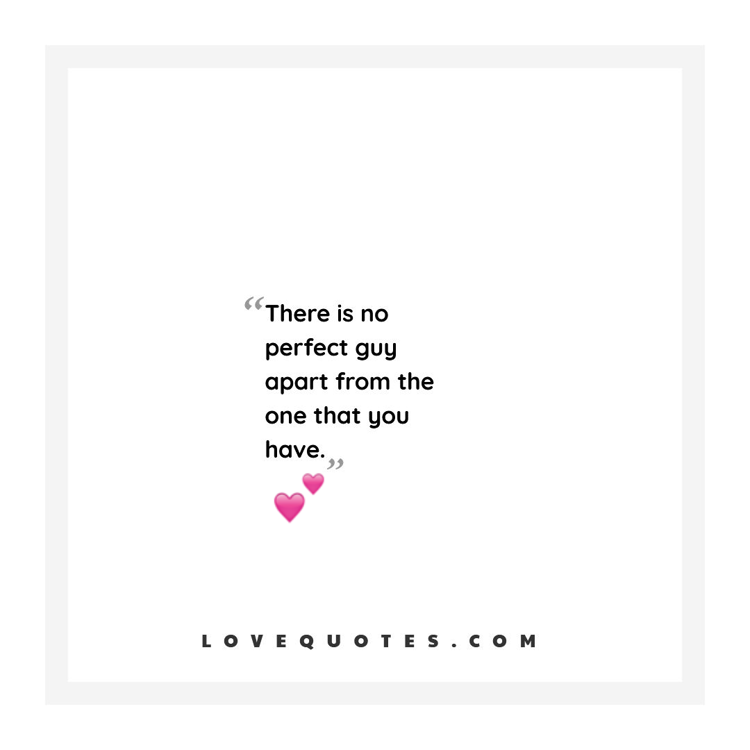 No Perfect Guy