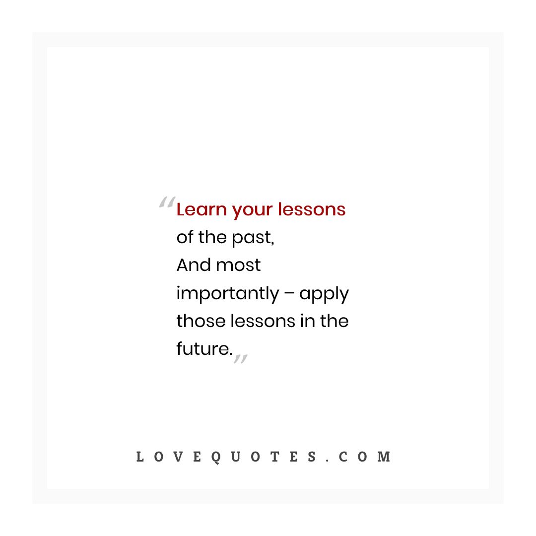 Learn Your Lessons