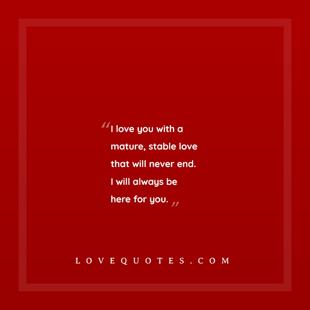 A Stable Love